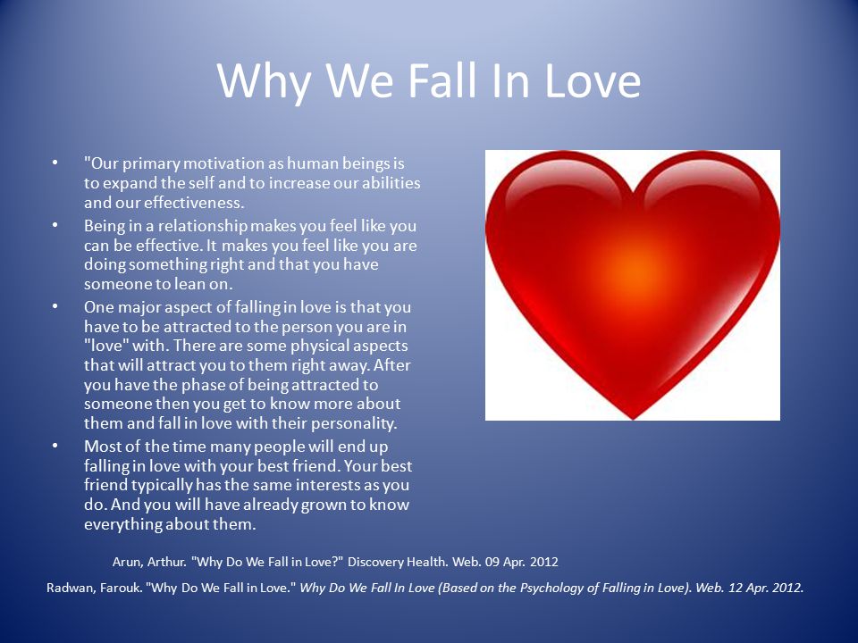 Why do we fall in love?